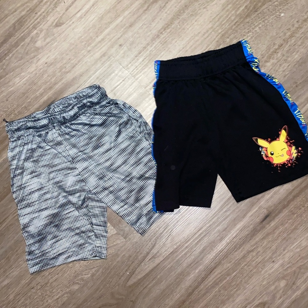 3/25 Boys lot of shorts 2 pairs pikachu Pokémon and RBX size 5/6 black